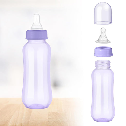 Norme Baby Shower Bottles, 9.5 oz Plastic Baby Bottles for Shower Game Party Favors, Bulk for Decorations (24 Pcs)