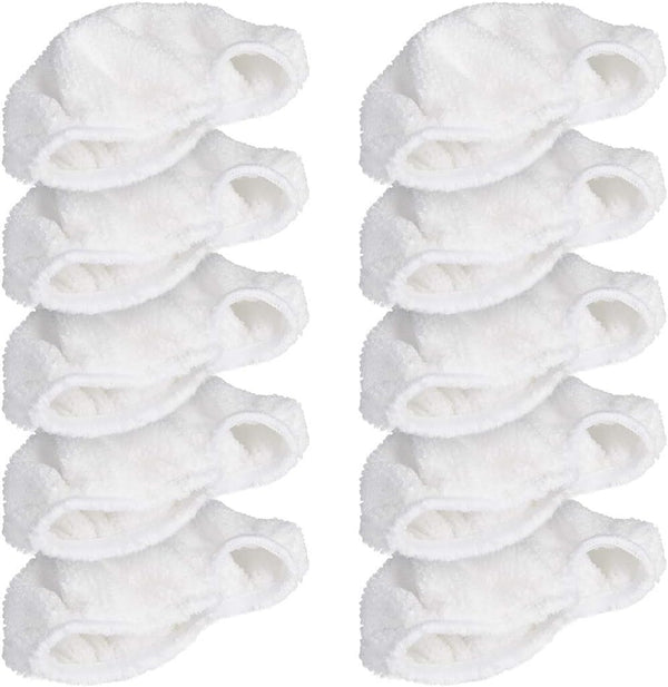 Navaris Microfibre Pads - Set of 10 Washable Replacement Cloths for Handheld Steam Cleaner 49454 - Floor, Wall Cleaning