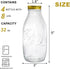 4 Pack 32 oz ZOOFOX Glass Milk Bottle with Lids, Vintage Milk Container for Refrigerator, Glass Juice Bottles, Reusable