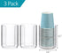 3 Pack 3 oz Countertop Counter Bathroom Cup Dispenser Storage Mouthwash Cups Holder, Plastic Small Disposable Paper Cup