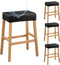 Lufyzora PU Leather Bar Stool Covers Rectangular, 100% Waterproof Stool Covers Rectangle Super