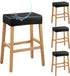 Lufyzora PU Leather Bar Stool Covers Rectangular, 100% Waterproof Stool Covers Rectangle Super