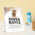 Moonle 1 50 Diaper Raffle Tickets for Baby Shower Game, Standing Sign & Guessing Cards for Baby Shower Party