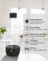 1 2 Pack, (1L) (1L) Soda Maker Bottle, Litre Reusable BPA Free Sparkling Water Bottles, Reusable Carbonating Bottles
