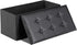 Nouva 30 Inches Ottoman Storage Bench, Folding Design Chest Faux Leather Ottomans Footrest for Bedroom Living Room