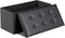 JupiterForce Ottoman Storage Bench, 30 Inches Folding Faux Leather Ottoman Foot Rest
