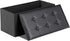 JupiterForce Ottoman Storage Bench, 30 Inches Folding Faux Leather Ottoman Foot Rest