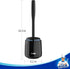 MR.SIGA Toilet Bowl Brush and Holder, Premium Quality Black, Durable Bristles with Solid Handle, 1 Pack