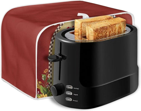 Sunflower Rooster Toaster Cover, 2 Slice, Dust-proof Kitchen Small Appliance Cover, Home Decoration