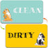 Dishwasher Magnet Clean Dirty Sign, Double Sided Cartoon Cats Kitchen Accessories and Decor Reversible Sign