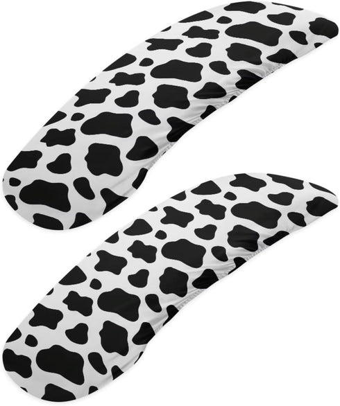 Wheelchair Armrest Covers, Anti Scratch Durable Water Resistant Slipcovers for Office Chair, Gaming Chair, Cow Print