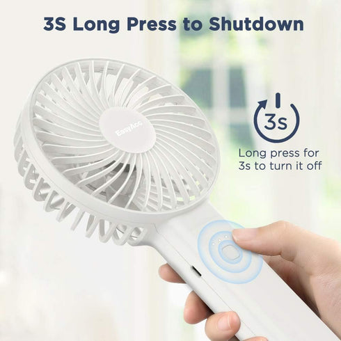 EasyAcc Handheld Fan, Powerful Quiet Portable Fan with 4 Speed, 17H Battery Operated for Travel