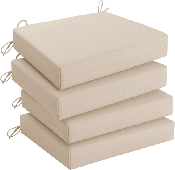 UNIKOME Outdoor Chair Cushions Pack of 4, Water Resistant Patio Cushions with