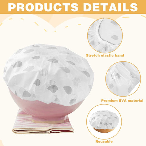 2Pcs Reusable Bowl Covers for Bread Proofing, Adjustable Elastic Bowl Covers for Rising Sourdough