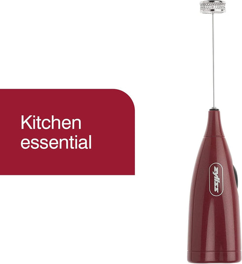 Zyliss Handheld Electric Milk Frother Wand - Versatile Drink Mixer - Frother for Coffee, Cappuccinos, Lattes or Shakes