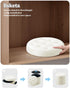 15Inch, Bsketa Folding Storage Ottoman Round Foot Stool with Thicker Foam Padded Seat Small Velvet Storage Ottoman