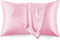 Love's Cabin King Size Satin Pillowcase Set of 2, Similar to Silk, Cooling Pillow Covers for Hair and Skin, Pink