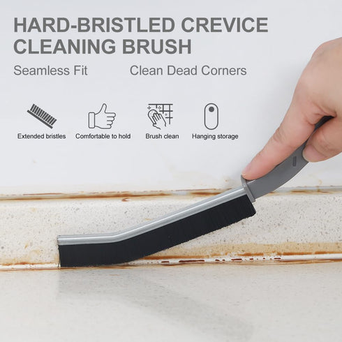Hard Bristle Crevice Cleaning Brush, Small Kitchen and Bathroom Gap Cleaning Brush, 3 Pcs
