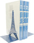 Winterworm Stylish Modern Paris Eiffel Tower Metal Decorative Bookend, Blue, Book Organizer for Home Office