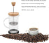 Premium French Press Coffee Brewer Pot, Heat Resistant High Borosilicate Glass, Bamboo Design for Home and Office