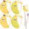 braxan 4 Pcs Banana Toothbrush Cover, Banana-Shaped Toothbrush Travel Case with Toothpaste Dispenser,