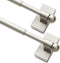 Turquoize 2-Pack Magnetic Curtain Rods, Adjustable 9-16 inch, Multi-Use, Nickel