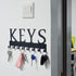 HappyHapi Key Holder Wall Mount, Metal Decorative Key Organizer Rack with 8 Hooks for Home, Matte Black