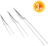 304 Stainless Steel Cooking Tweezers, 6", 8", 12" Offset Tweezers with Precision Clamp Tip for Kitchen
