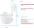 Over-The-Cabinet Hair Dryer Rack, Hair Dryer Holder Holster for Master, Guest, Kid's Bathroom, Vanity - White, 5.4" x