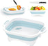 HI NINGER Collapsible Cutting Board, Foldable Chopping Board, Space Saving 2 in 1 Storage Basket for