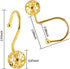 Chictie Gold Shower Curtain Hooks Rings, Set of 12 Brass Decorative Rustproof Hangers for Bathroom Curtains Rods