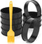 8PCS Nonstick English Muffin Rings, 4 Inch Stainless Steel Baking Rings with Silicone Brush