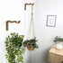 2-Piece Set 6 Inch EvenWood of Wavy Wooden Wall Planters for Indoor Plants - Natural Plant Hook for Wall Plant, Wind