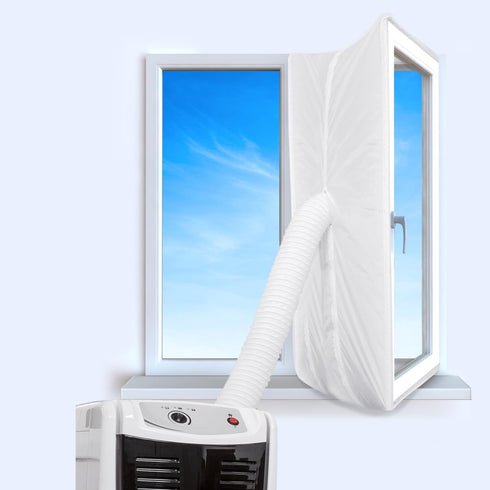 Portable Air Conditioner Window Seal Kit, Hot Air Stop Guards with Zipper, 158 inch