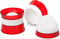 Zoku Set of 2 Silicone Ice Sphere Molds, Stackable 2.5-Inch Ice Ball Maker, Leak-free, Easy-Release, Red
