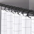 24 Pack Rustproof Decorative Metal Round Shower Curtain Rings for Bathroom Shower Rod (Black)