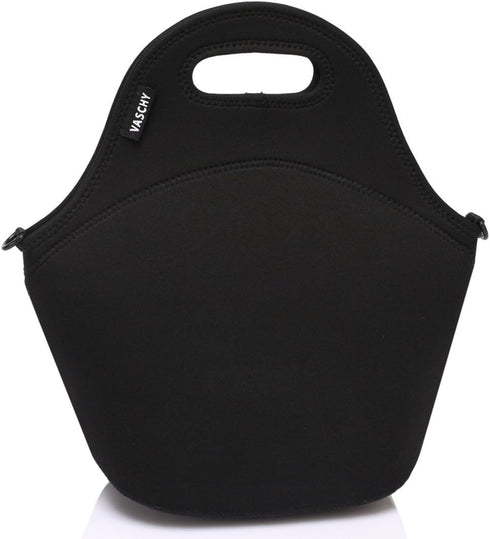 VASCHY Neoprene Insulated Lunch Bag Tote, 12.9x13.4x6.3 inch, with Detachable Adjustable Shoulder Strap