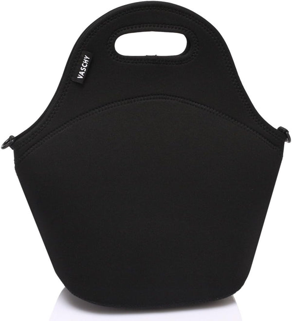 VASCHY Neoprene Insulated Lunch Bag Tote, 12.9x13.4x6.3 inch, with Detachable Adjustable Shoulder Strap