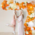 Little Cutie Balloon Decorations, Orange Yellow White with Artificial Willow Leaves for Birthday & Baby Shower Parties