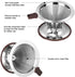 Pour Over Coffee Dripper, Reusable Paperless Filter, Professional Stainless Steel Drip Cone for 1-2 Cups