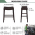 Set 4 Counter Bar Stool Cover Rectangle of Waterproof PU Height Bar stools Slipcovers Saddle Stool Slipcover Bench Seat