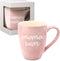 Pavilion Large Ceramic Coffee Mug with "Mama Bear" Design, Microwave & Dishwasher Compatible, Pink, 20 oz