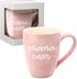 Pavilion Large Ceramic Coffee Mug with "Mama Bear" Design, Microwave & Dishwasher Compatible, Pink, 20 oz