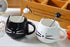 Honbay 2PCS Cute Cat Spoon - Stainless Steel Tea Spoon for Cat Mug, Black and White