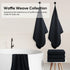 Set 4 Pack, 30 60 Inch, HOMEXCEL Waffle Bath Towels Premium Microfiber Bathroom Towels, Lightweight, Highly Absorbent