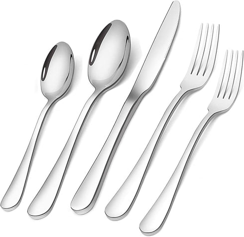 Silverware Set, Briout 20 Piece Flatware Set Service for 4, Stainless Steel Cutlery, Dishwasher Safe