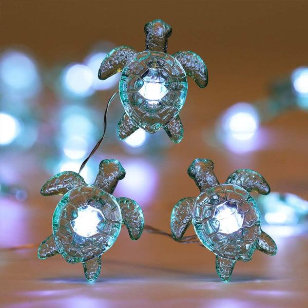 WSgift Sea Turtle Decorative String Lights, 18.7 Ft 40 LED USB Plug-in