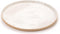Vanity Tray with Brown Trim, Decorative Round Tray for Bathroom, Countertop, Perfume Holder Organizer, Dresser, Table,