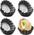 DaKuan 12 Packs Egg Tart Mold, Mini Pie Pans Tin Pan Baking Tool, Carbon Steel Cupcake Cake Muffin Mold, 2.6 Inch