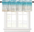 Beach Window Valances - Tropical Ocean Valance for Window - Blue Sky Sea Island Scenery Design Window Treatment Decor Rod Pocket Curtain Valance for Kitchen/Bathroom/Living Room/Bedroom 60" W x 18" L